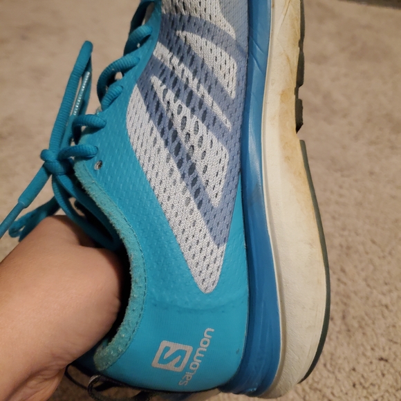 Salomon Women's Blue and White Athletic Shoes - Picture 13 of 14